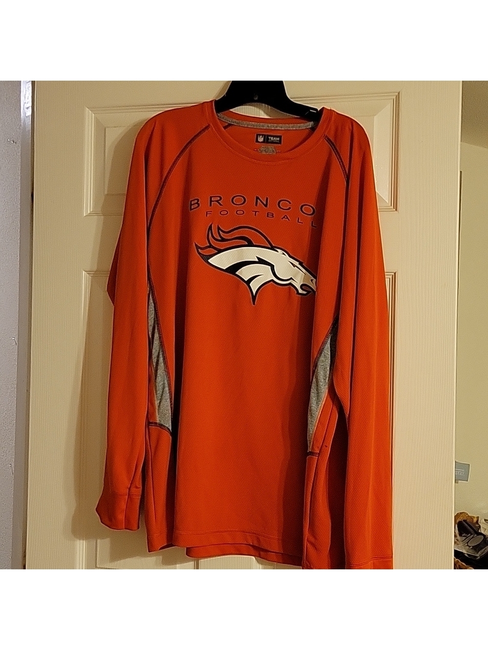NFL Team Apparel Denver Broncos Long Sleeve Shirt Orange 2XL